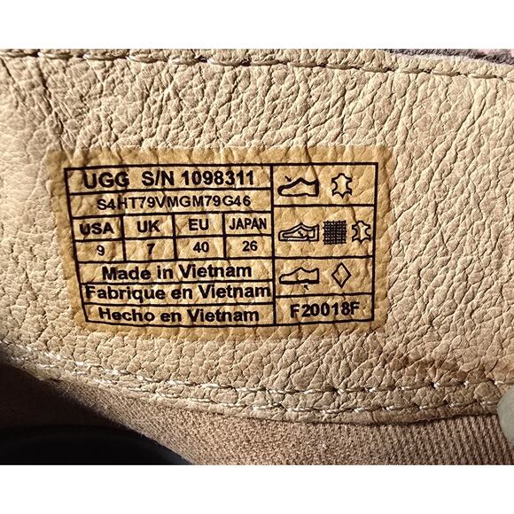 UGG BANDARA TALL SUEDE RIDING BOOT MYSTERIOUS Taupe (color) WOMENS SIZE 9 - Picture 4 of 14